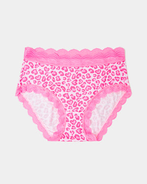 High Rise Brief - Vibrant Pink Leopard