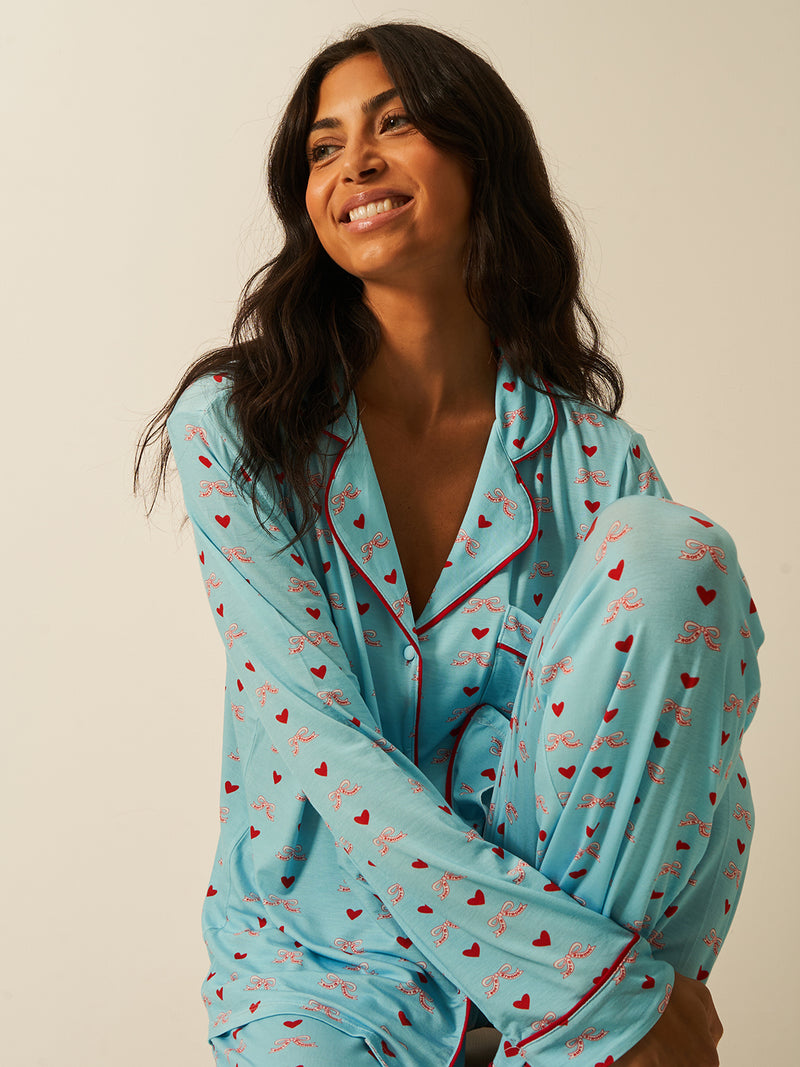 Buy Women Built X S&S Long Pajama Set - Bows Charming Garment Enterprises Co