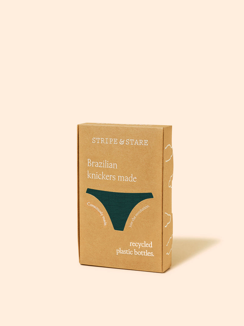 Eco Lace Brazilian Brief - Alpine Green Hop Lun Limited