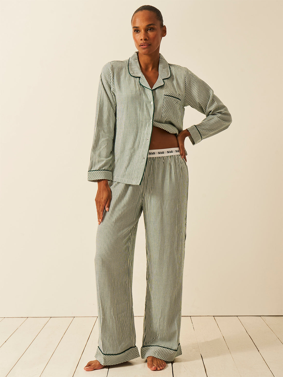 Soft Brushed Woven Pajama Bottoms - Alpine Stripe Fast Track Sourcing FZC LLC