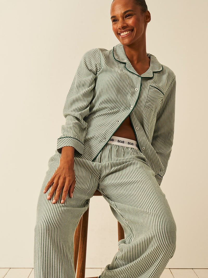 Soft Brushed Woven Pajama Bottoms - Alpine Stripe Fast Track Sourcing FZC LLC