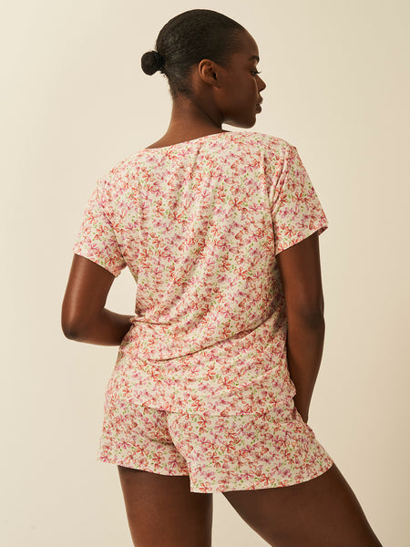 T-shirt & Short Pajama Set - Antique Floral Charming Garment Enterprises Co
