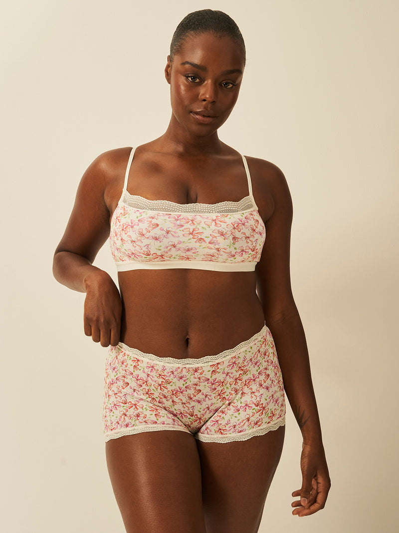 Lace Square Bra - Antique Floral Charming Garment Enterprises Co