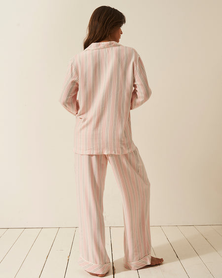Soft Brushed Woven Pajama Bottoms - Barneby Gates Pink Anjos & Lourenco
