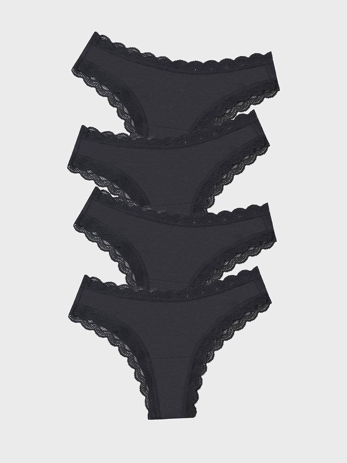 Brazilian Brief Four Pack - Black Charming Garment Enterprises Co