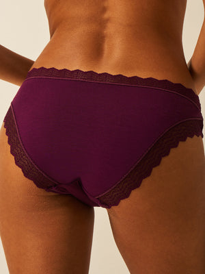 ZigZag Lace Original Brief - Black Cherry