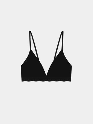 Triangle Lace Bra - Black