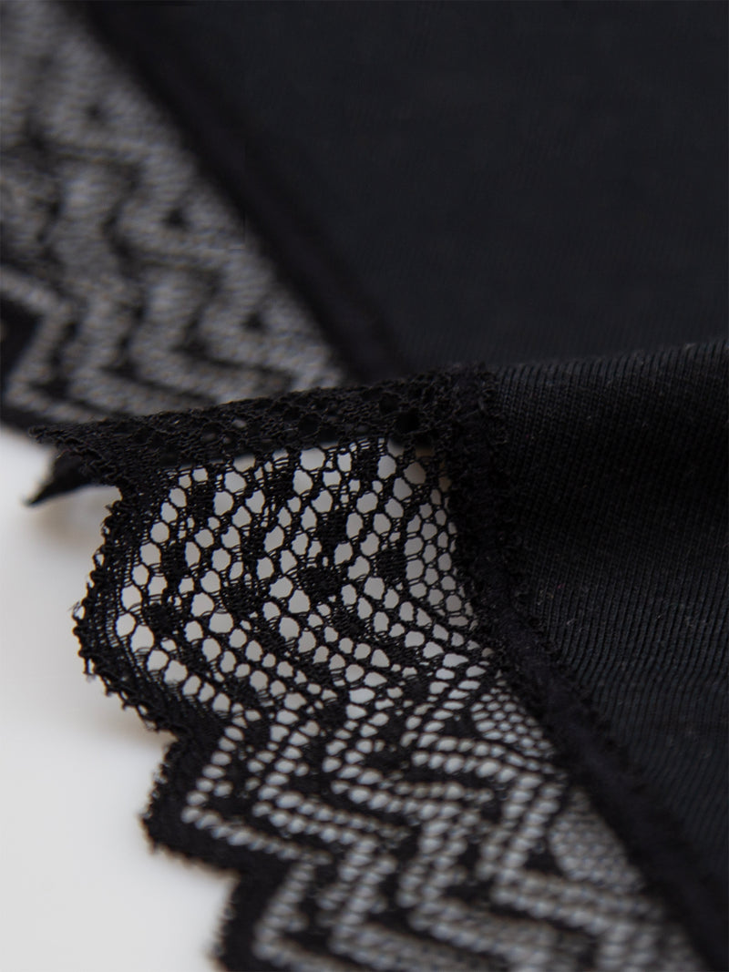 ZigZag Lace High Rise Brief - Black Hop Lun Limited