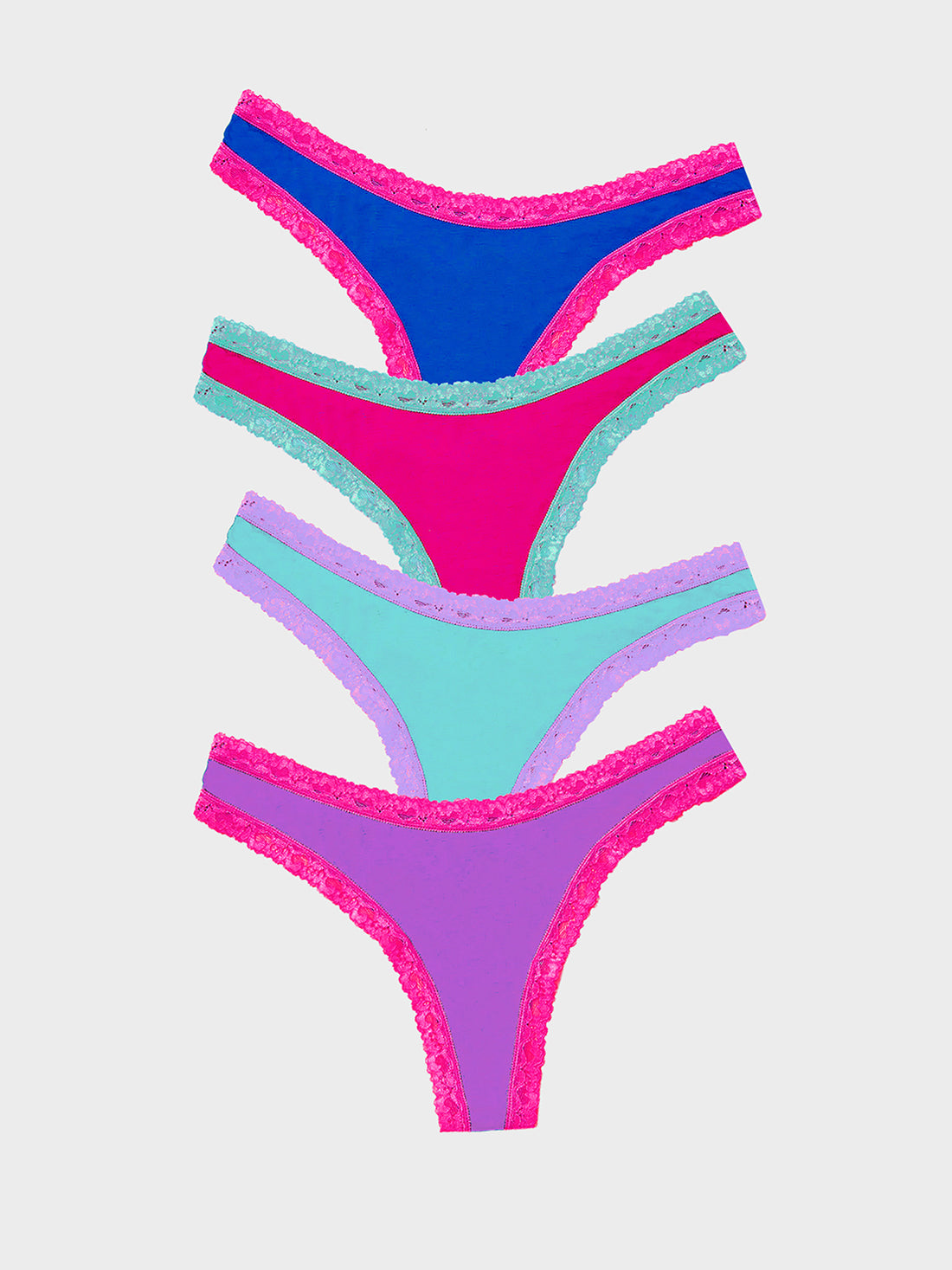 Thong Four Pack - Bright Contrasts Charming Garment Enterprises Co