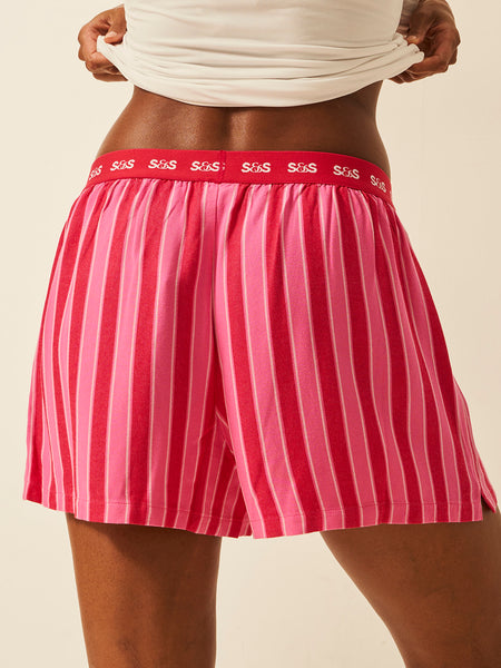 Soft Brushed Woven Pajama Shorts - Candy Pop Stripe Fast Track Sourcing FZC LLC