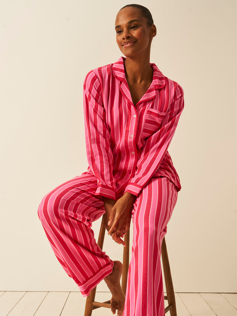 Soft Brushed Woven Pajama Bottoms - Candy Pop Stripe Fast Track Sourcing FZC LLC
