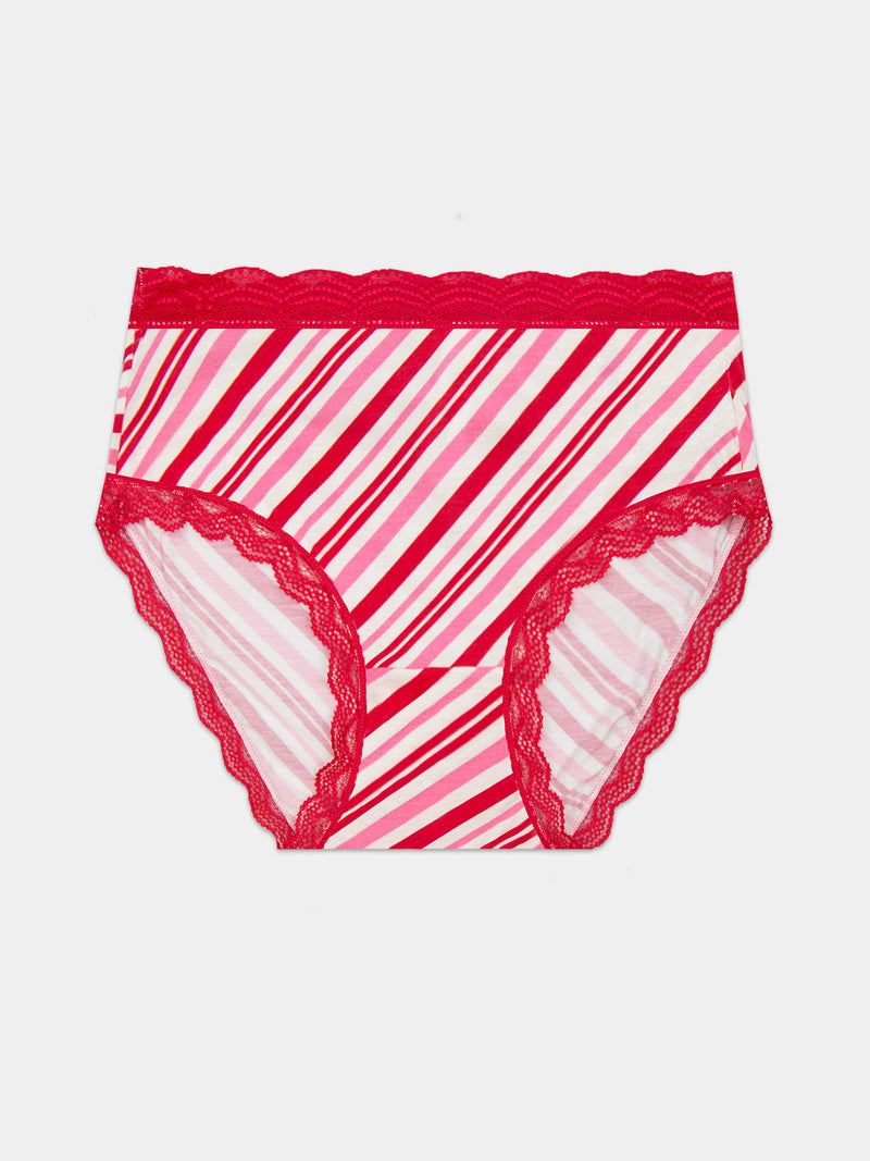 High Rise Brief - Candy Cane Wishes