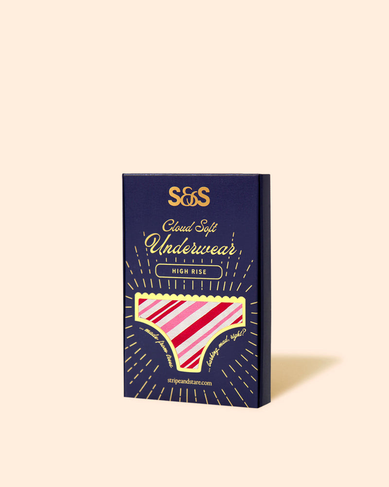 High Rise Brief - Candy Cane Wishes