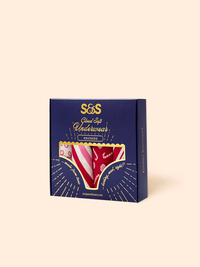 The Original Brief Four Pack - Candy Cane Wishes
