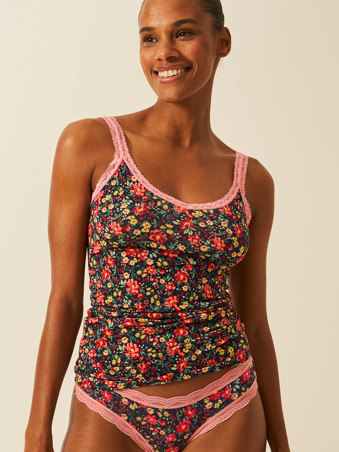 Lace Cami - Cherry Bloom