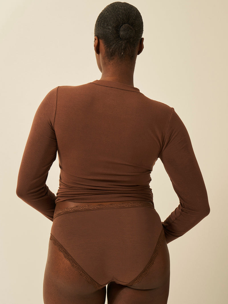 Long Sleeve Under Layer Top - Chocolate Wholegood Inter-United Ltd