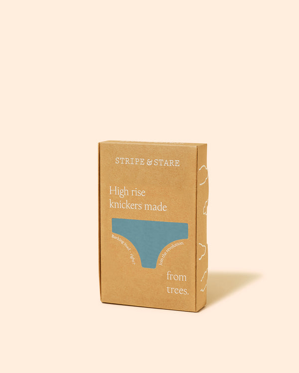 High Rise Brief - Denim Stripe & Stare