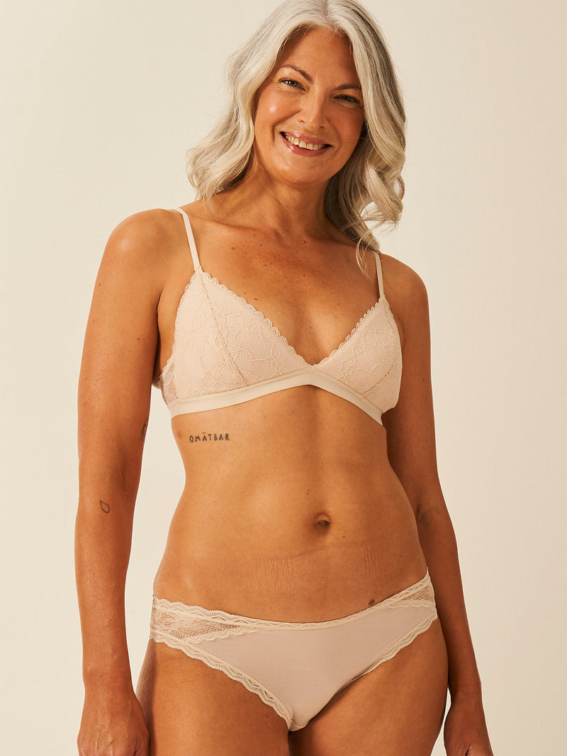 Eco Lace Padded Triangle Bra - Sand Hop Lun Limited