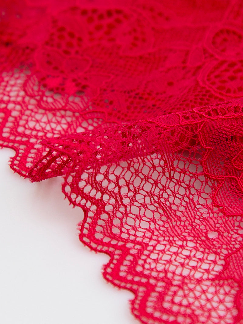 Eco Lace High Rise Brief - Lipstick Red
