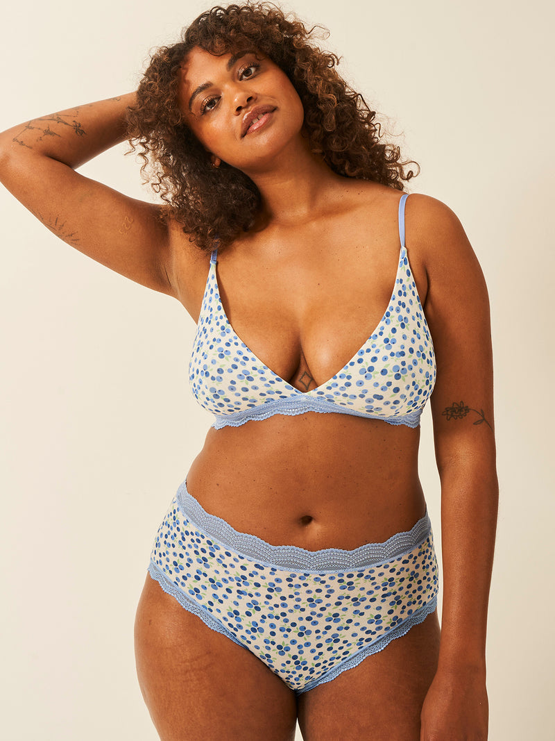Emily English X S&S High Rise Brief - Blueberry Charming Garment Enterprises Co