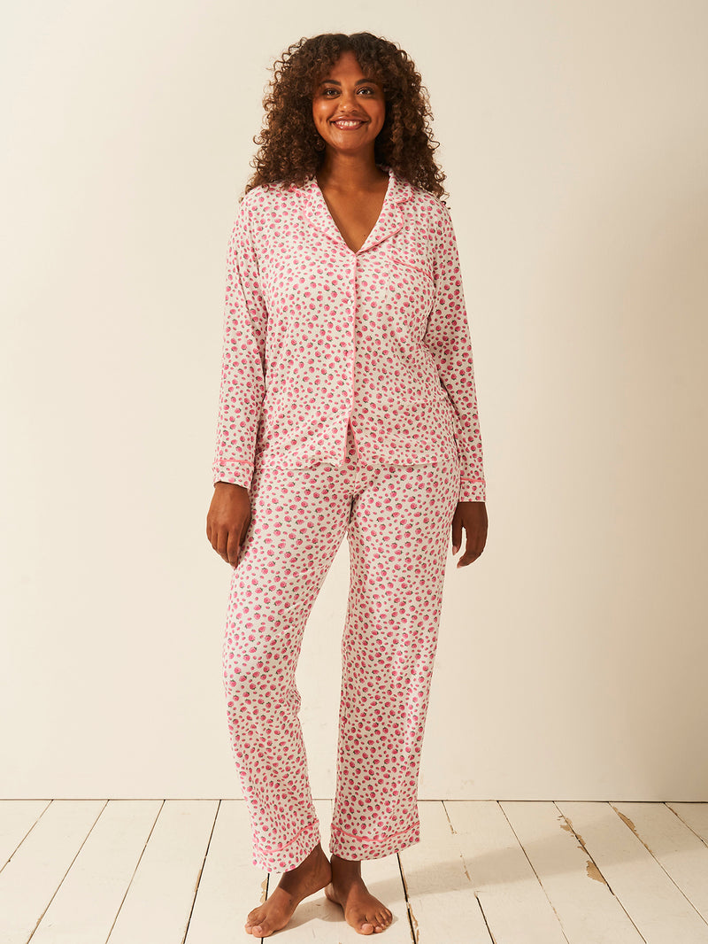 Emily English X S&S Long Pajama Set - Raspberry Charming Garment Enterprises Co