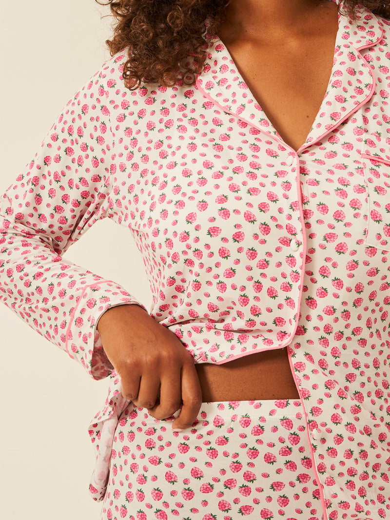 Emily English X S&S Long Pajama Set - Raspberry Charming Garment Enterprises Co