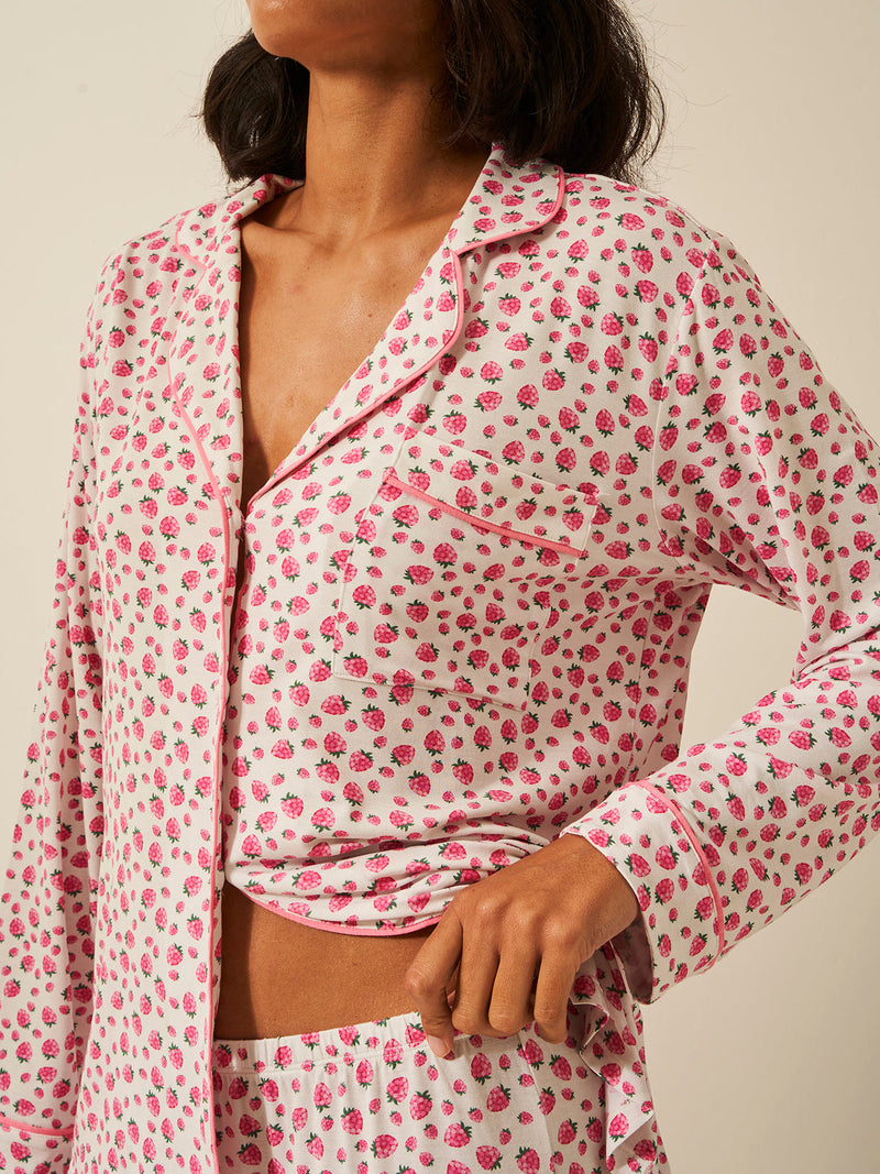 Emily English X S&S Long Pajama Set - Raspberry Charming Garment Enterprises Co