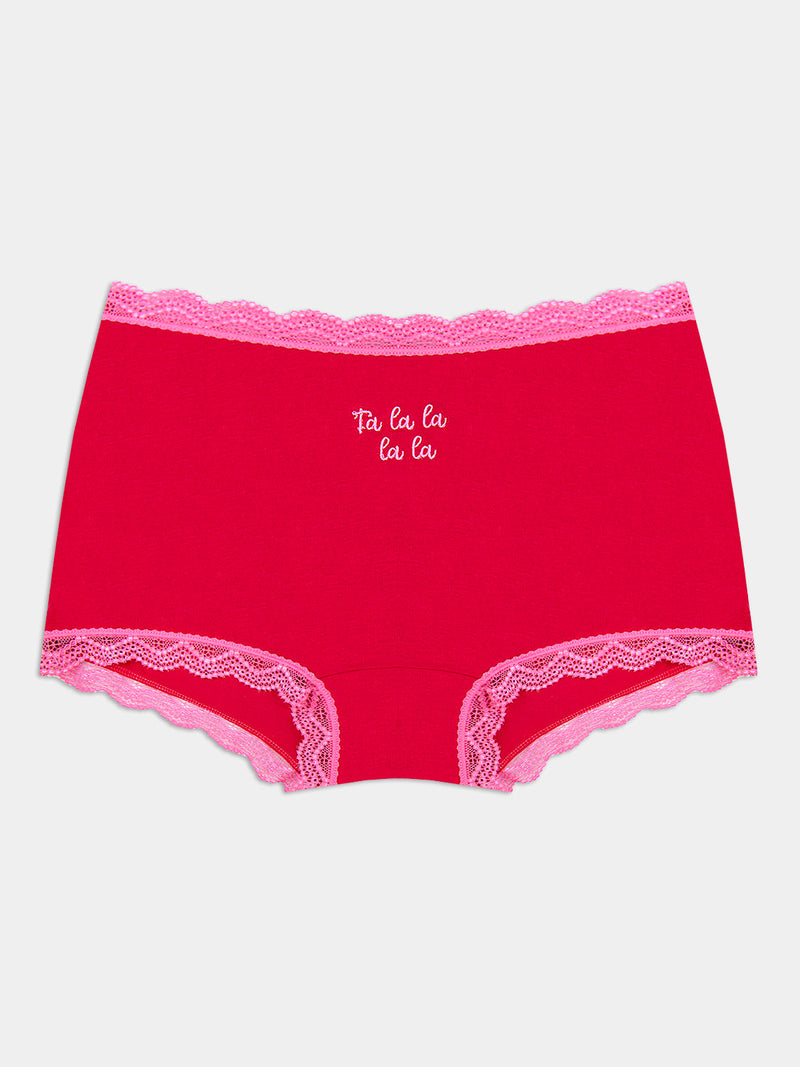 Hipster Brief - Falalala Embroidery