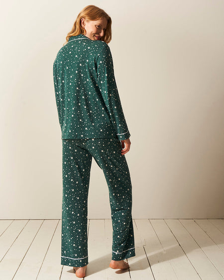 Long Pajama Set - Forest Green Stars Wholegood Inter-United Ltd