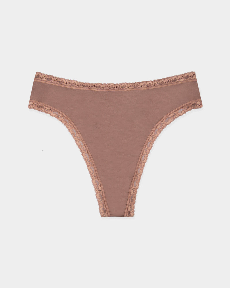 High Waisted Thong - Mocha Charming Garment Enterprises Co