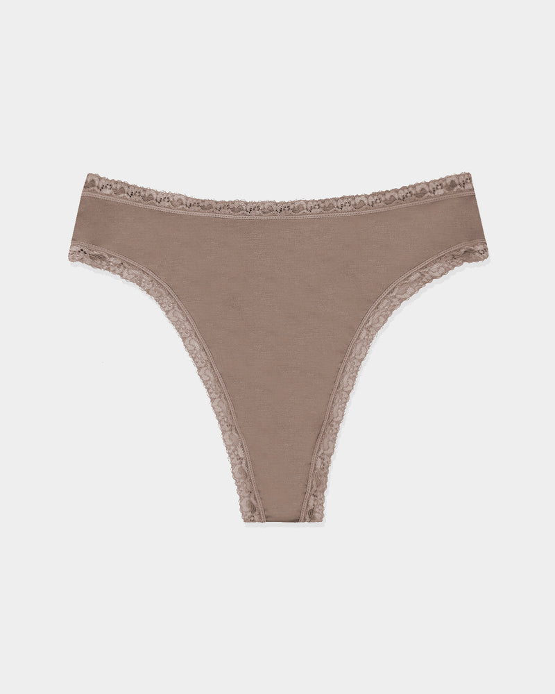 High Waisted Thong - Taupe Charming Garment Enterprises Co