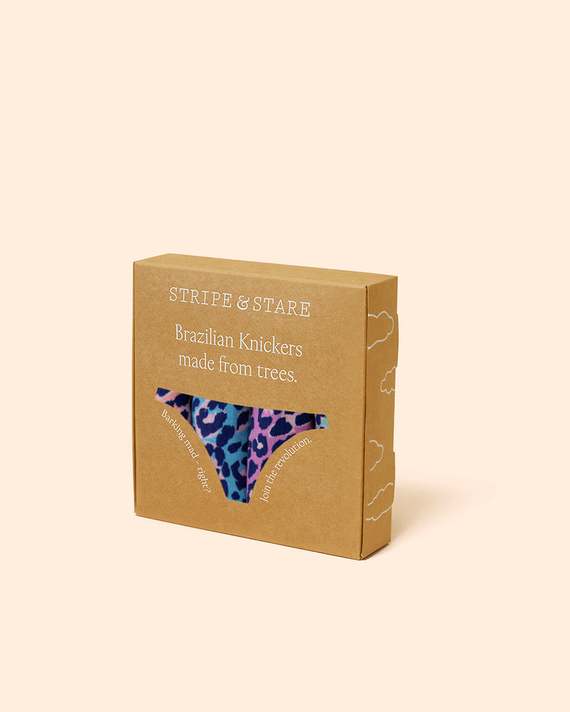 Brazilian Brief Four Pack - Iridescent Leopards Charming Garment Enterprises Co