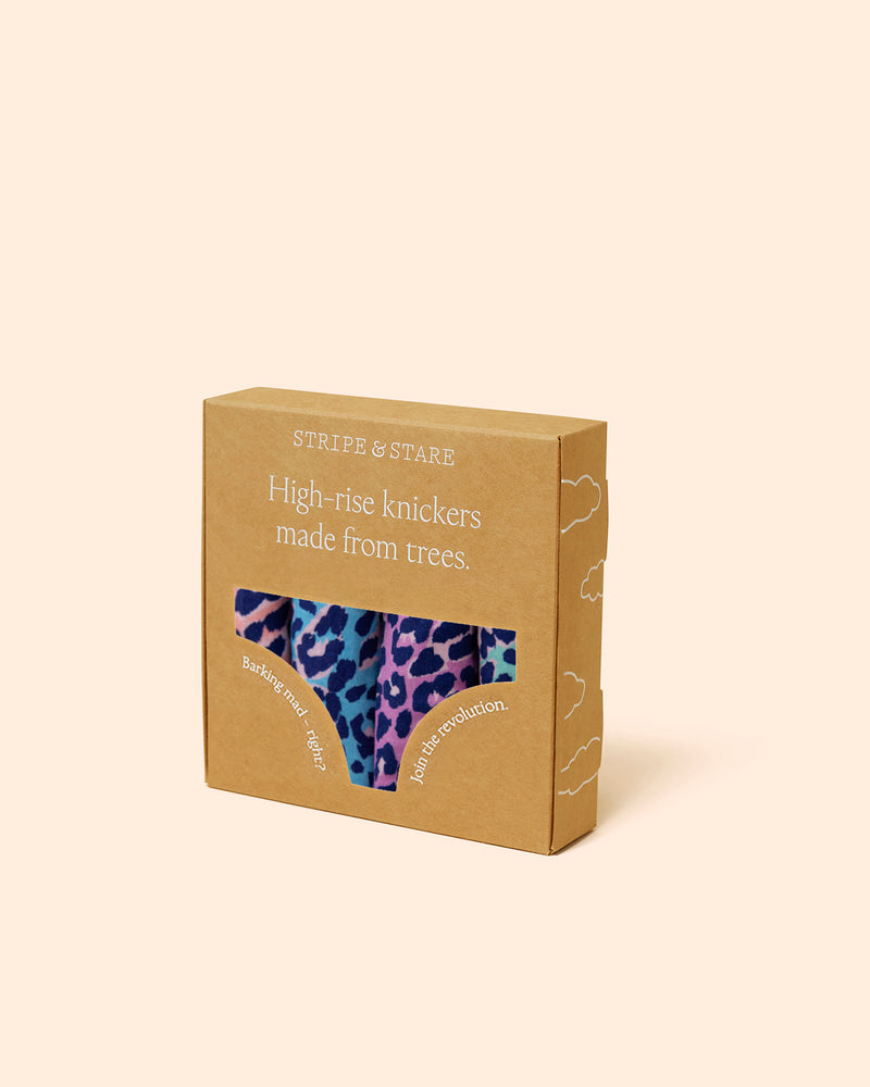 High Rise Brief Four Pack - Iridescent Leopards Charming Garment Enterprises Co