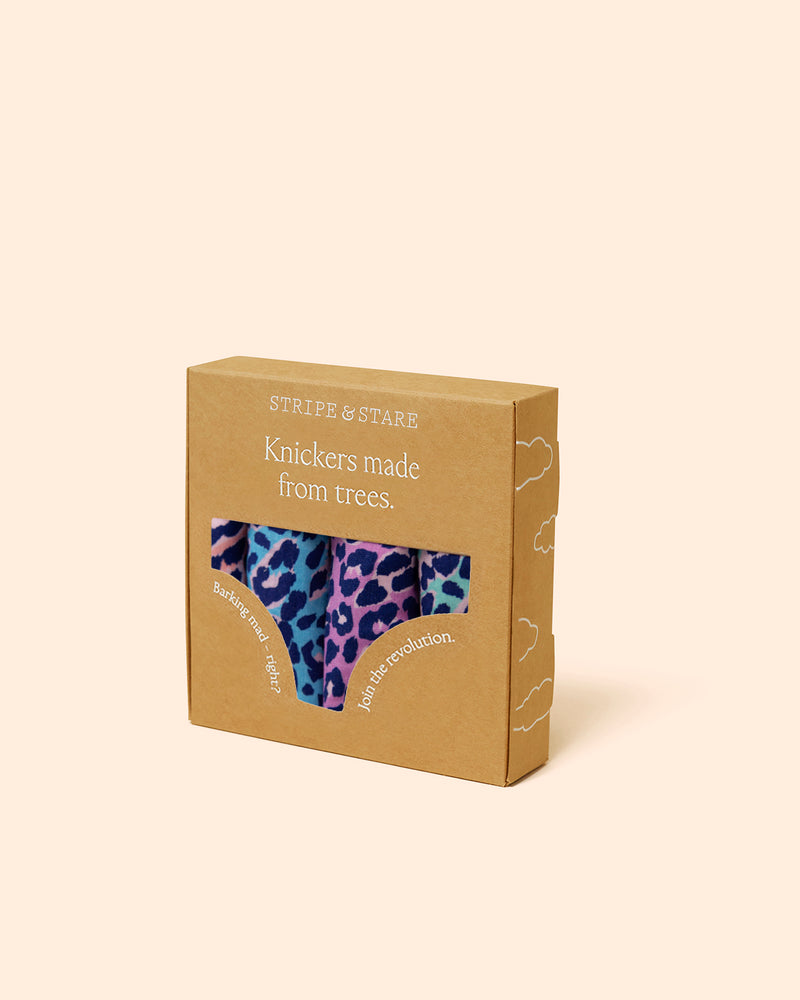 The Original Brief Four Pack - Iridescent Leopards Charming Garment Enterprises Co