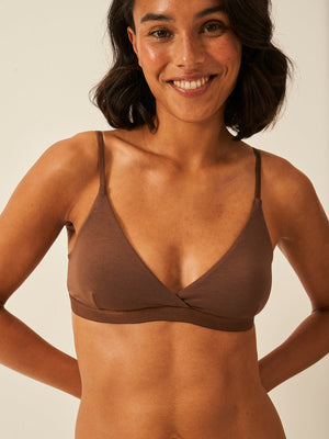 Crossover Bra - Chocolate