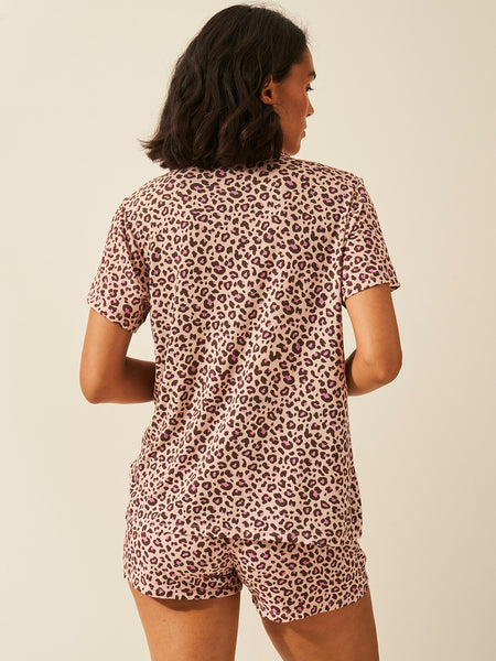 Short Pajama Set - Liquorice Leopard Charming Garment Enterprises Co