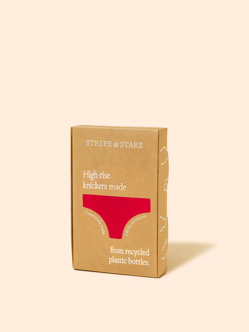 Eco Lace High Rise Brief - Lipstick Red Hop Lun Limited