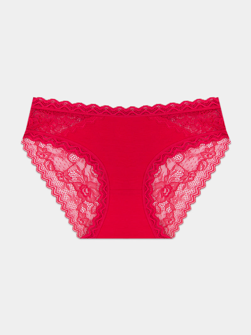 Eco Lace Original Brief - Lipstick Red Hop Lun Limited