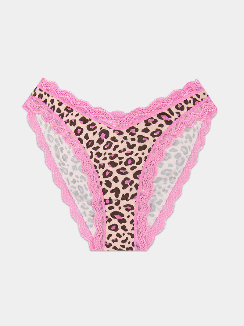 Dipped Tanga Brief - Liquorice Leopard Charming Garment Enterprises Co