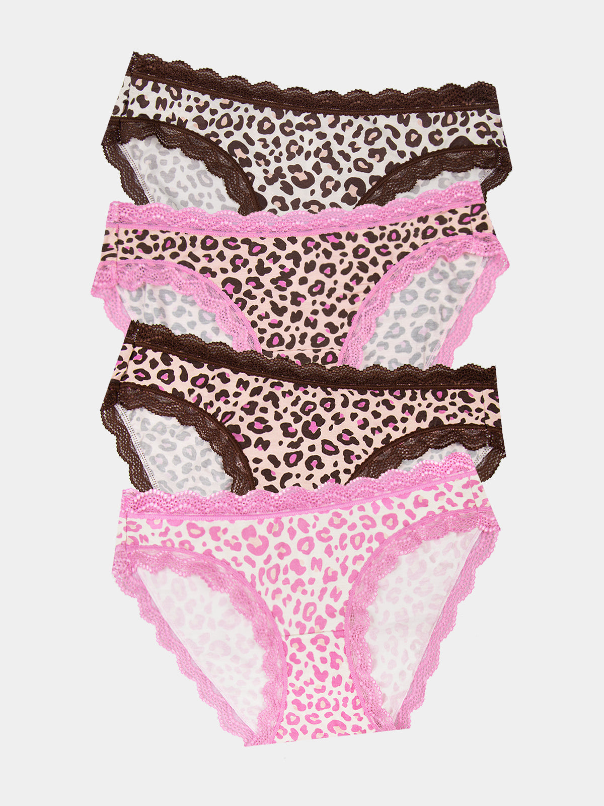 The Original Brief Four Pack - Liquorice Leopard Charming Garment Enterprises Co