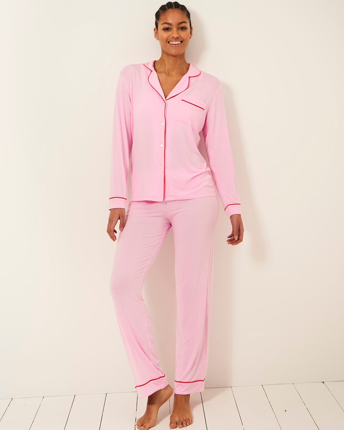 {Stripe & Stare} Pajama Set :: Pink Primrose Plaid