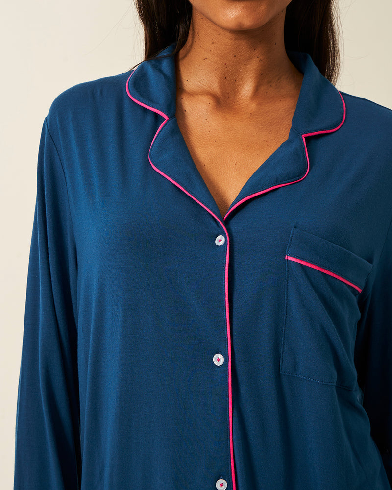 Long Pajama Set - Midnight and Raspberry Wholegood Inter-United Ltd