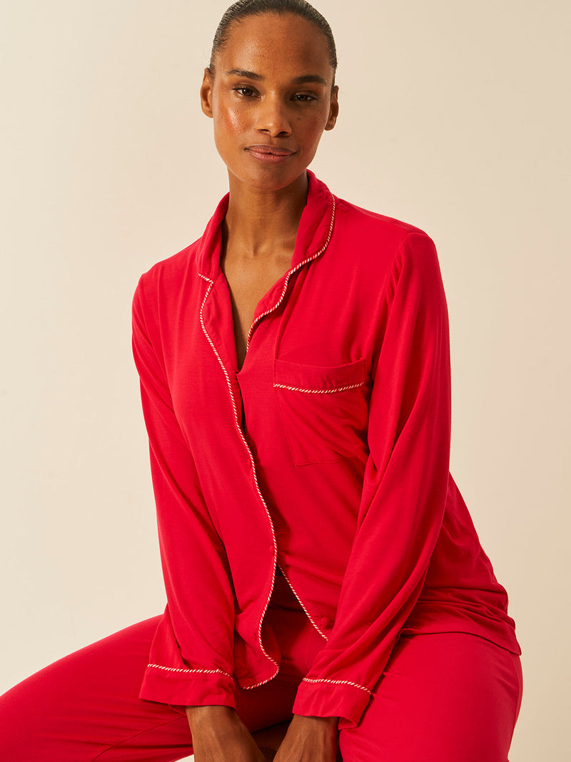 Long Pajama Set - Lipstick Red Wholegood Inter-United Ltd