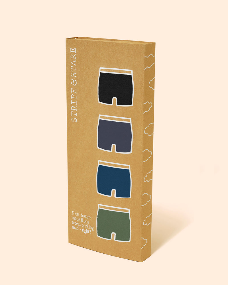 Mens Boxer Four Pack - Mixed Essentials Wholegood Inter-United Ltd