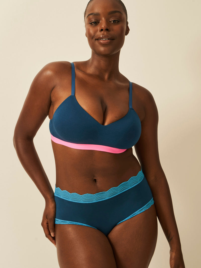 High Rise Brief - Midnight Neon Blue Charming Garment Enterprises Co