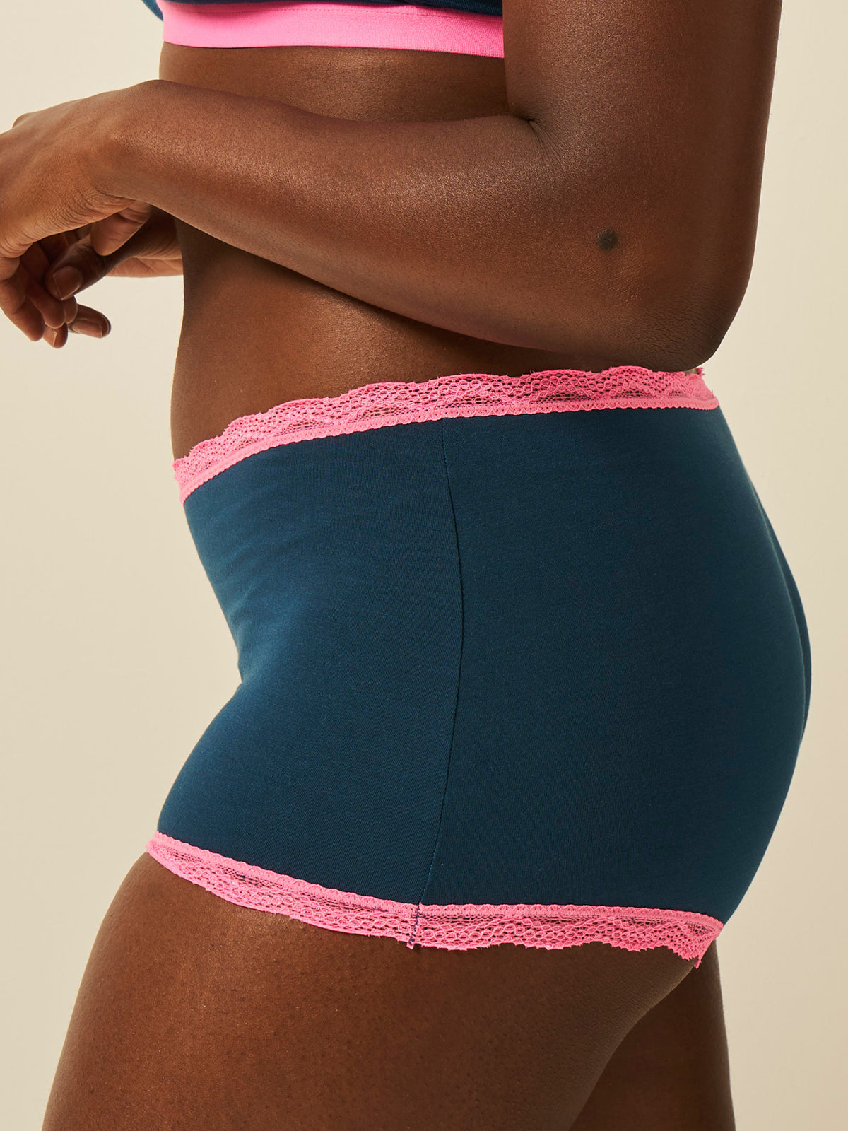 Hipster Brief - Midnight Neon Pink Charming Garment Enterprises Co
