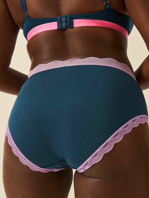 High Rise Brief - Midnight Neon Purple