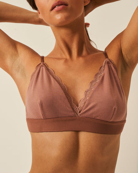 Lace Bralette - Mocha Charming Garment Enterprises Co