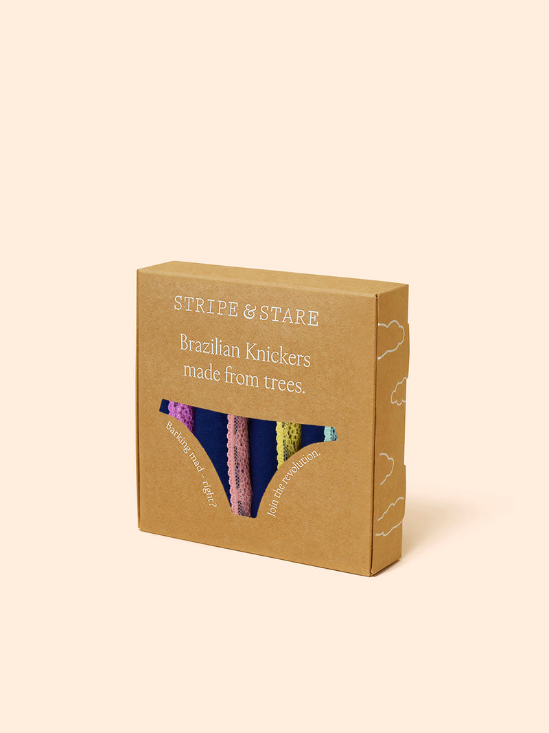 Brazilian Brief Four Pack - Navy Pastels Wholegood Inter-United Ltd