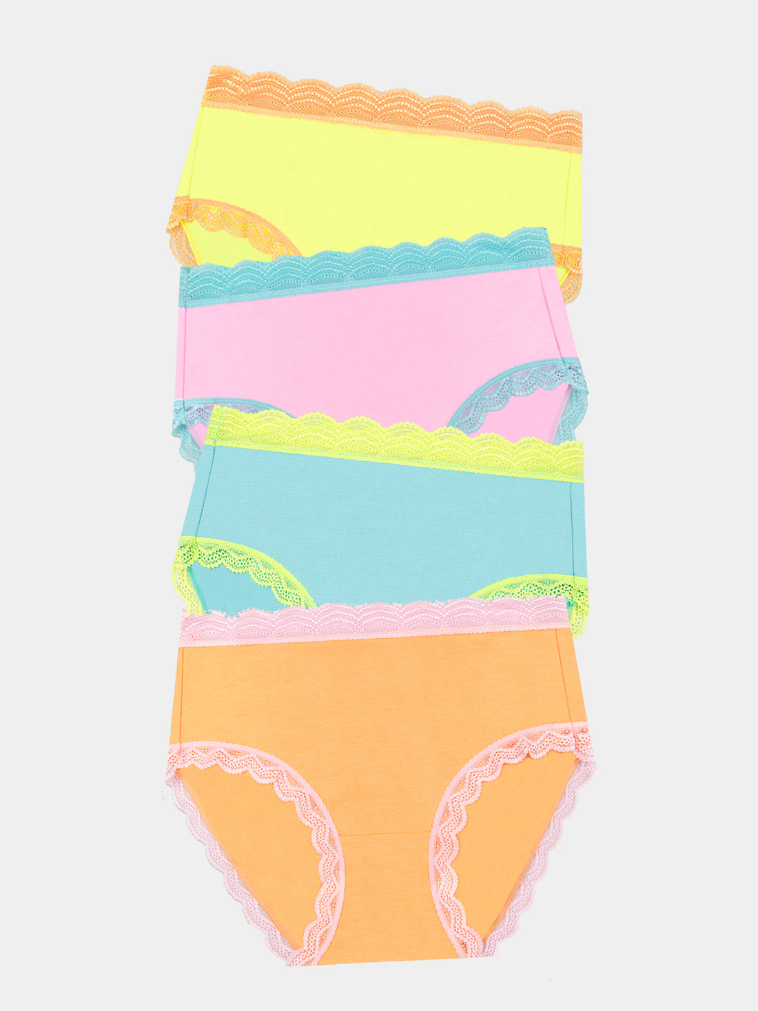 High Rise Brief Four Pack - Neon Candy Charming Garment Enterprises Co
